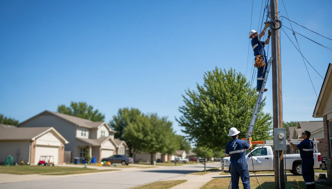 Residential electrician providing installation services in Grace, MS
